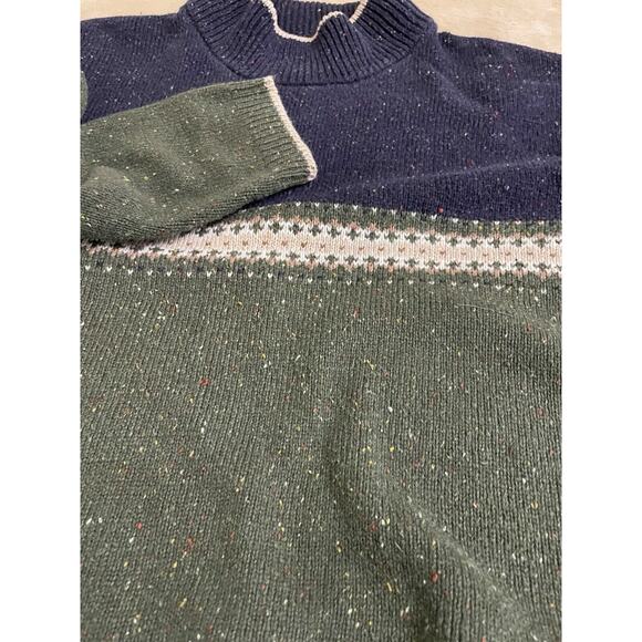 Dressbarn Women’s Size XL Green/Blue Fair Isle Turtleneck Sweater - Picture 5 of 7